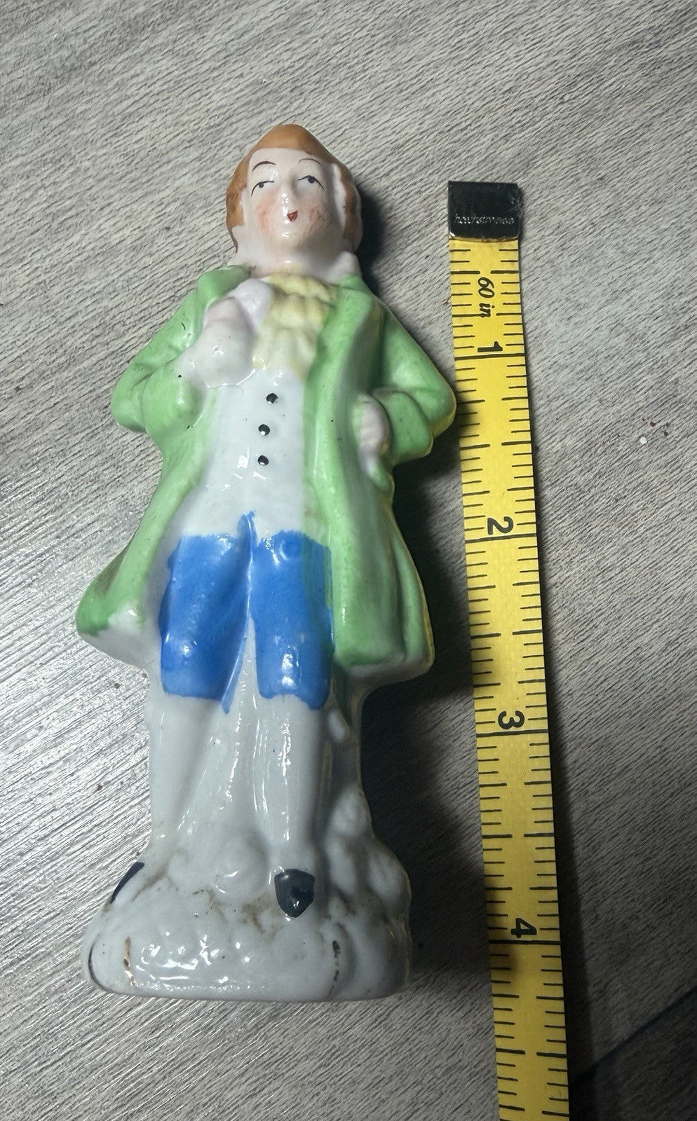 Occupied Japan Colonial Figurines Man Woman Hand Painted Vintage Pair