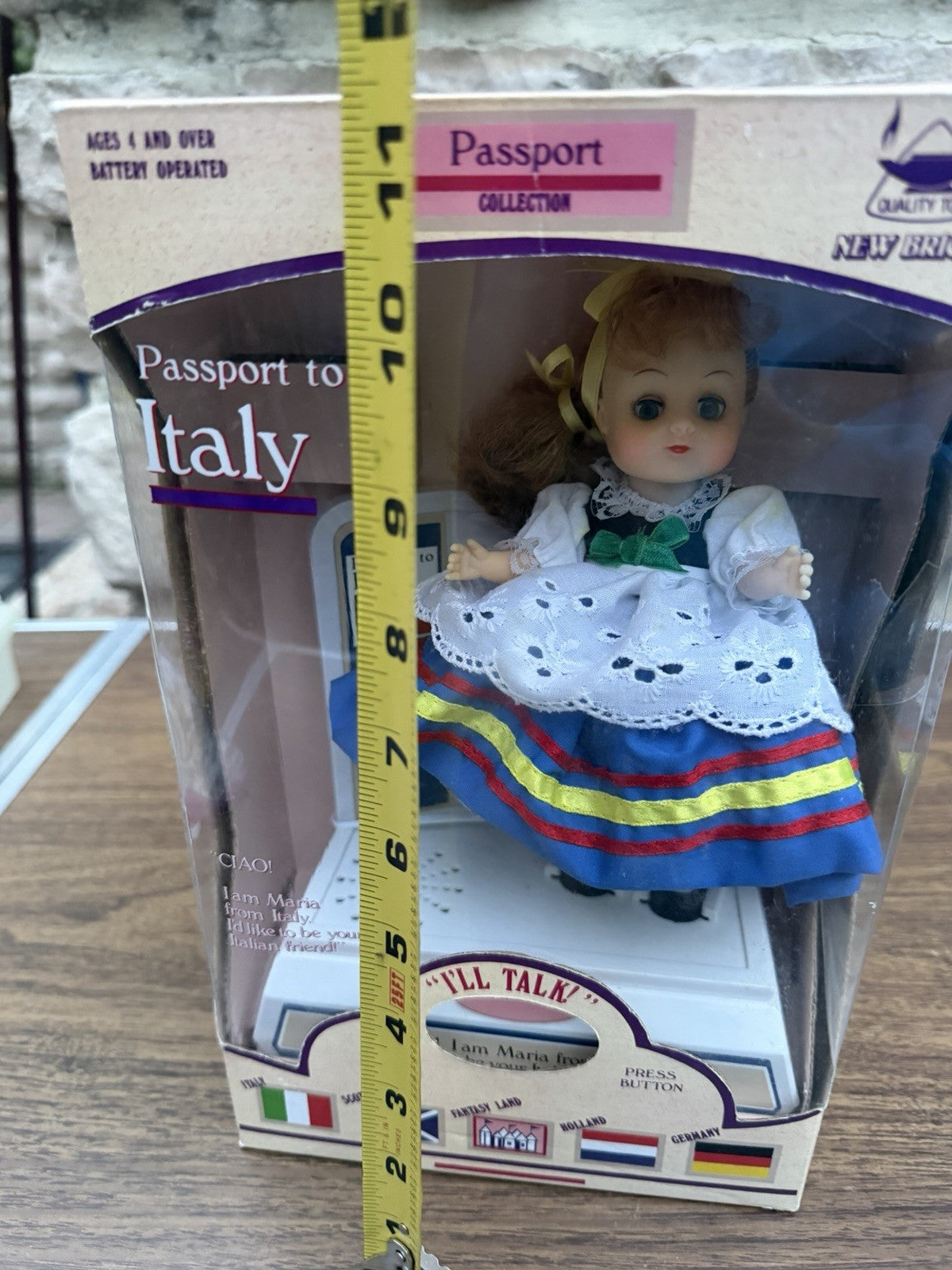 Vintage 1993 Passport To Italy Sleepy Eye Doll 7" Talking Doll Toy NEW IN BOX