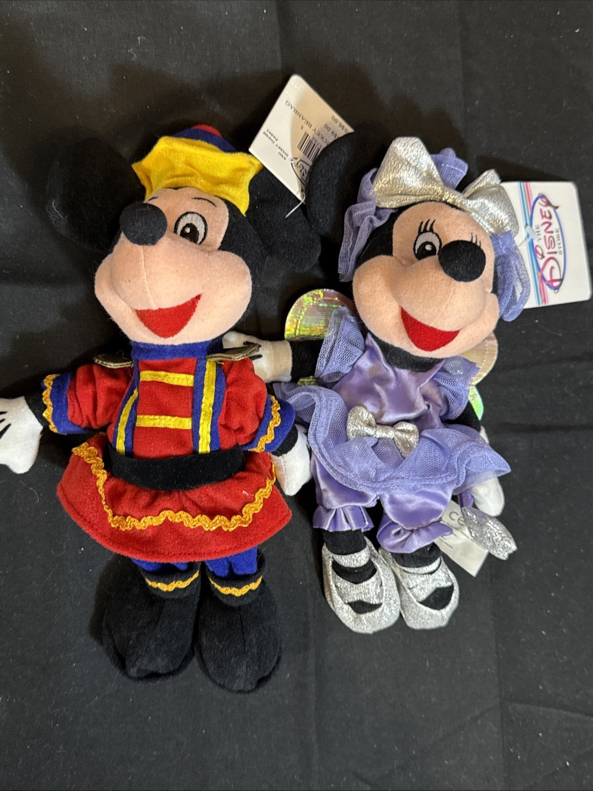 Disney Nutcracker Mickey Sugar Plum Minnie Bean Bag Plush NWT