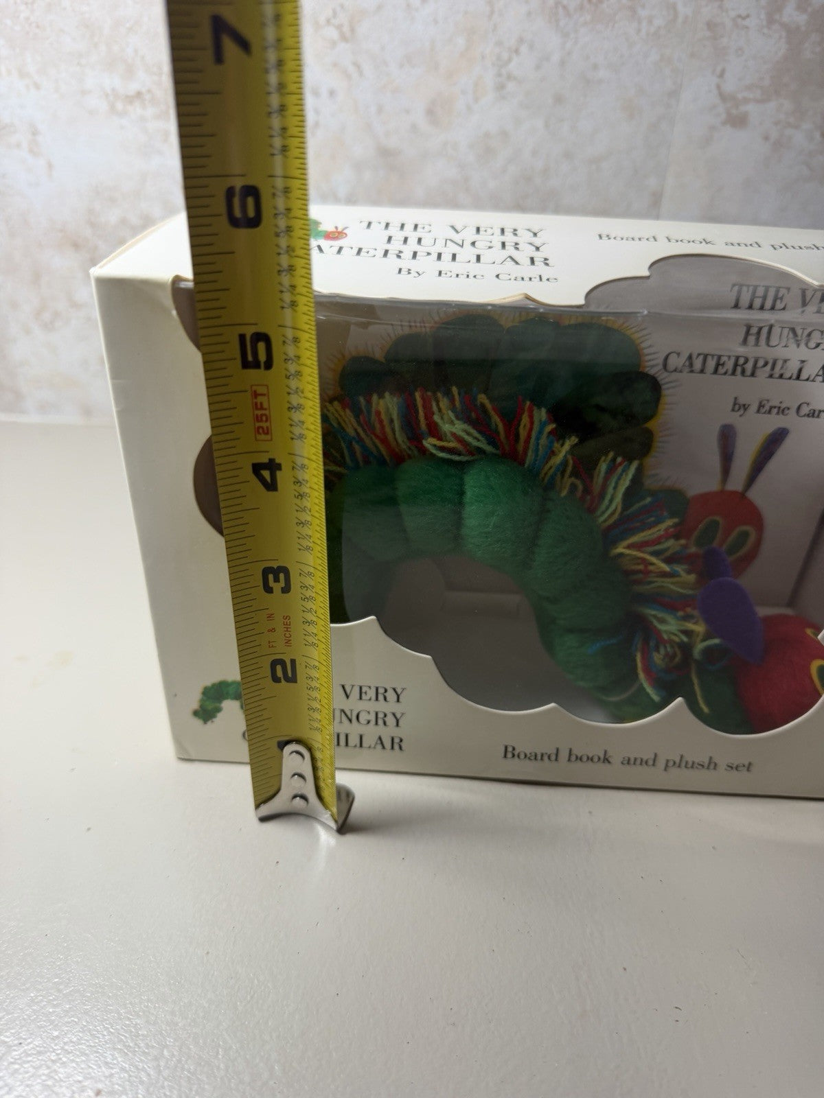 Vintage 1987 Eric Carle Very Hungry Caterpillar Board Book Plush Gift Set NIB