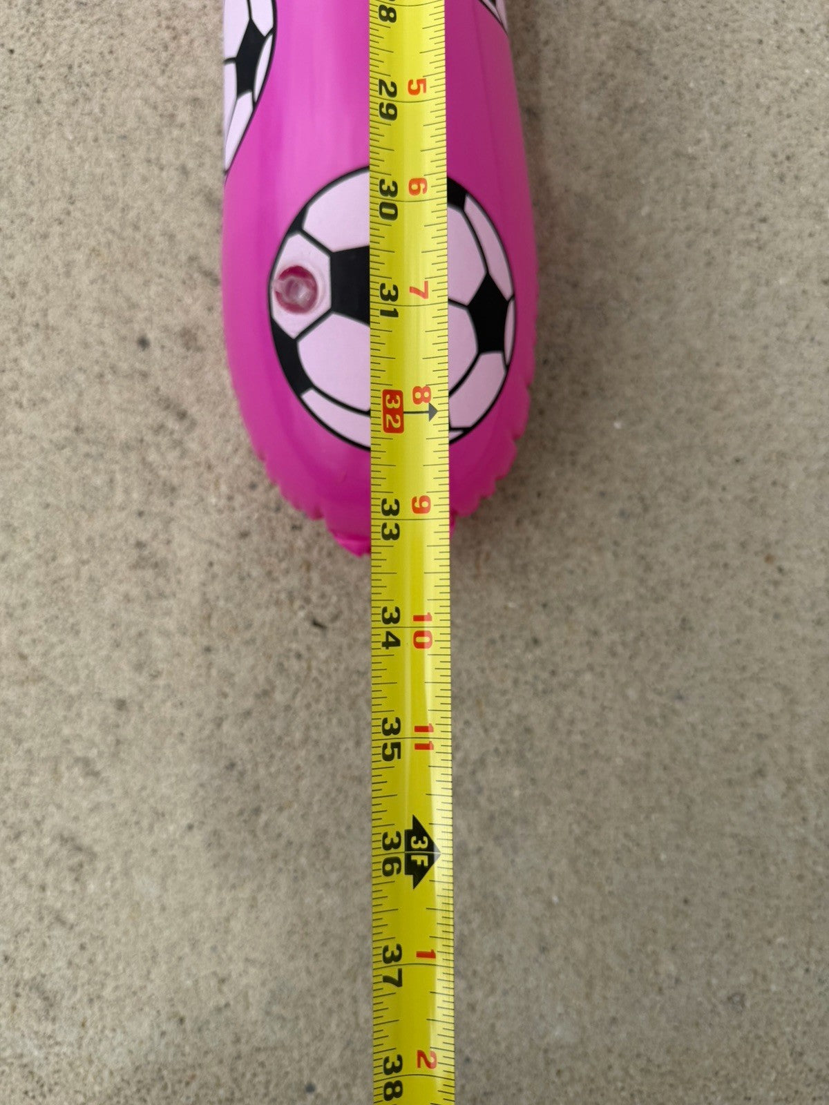 Inflatable Pink Soccer Hammer Squeaker Blow Up Toy 33" Novelty Party Favor