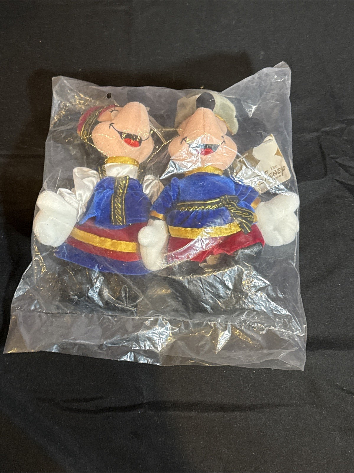 Disney Mickey Minnie Plush Snow Globe Style Russian Trotter Set Sealed NIB