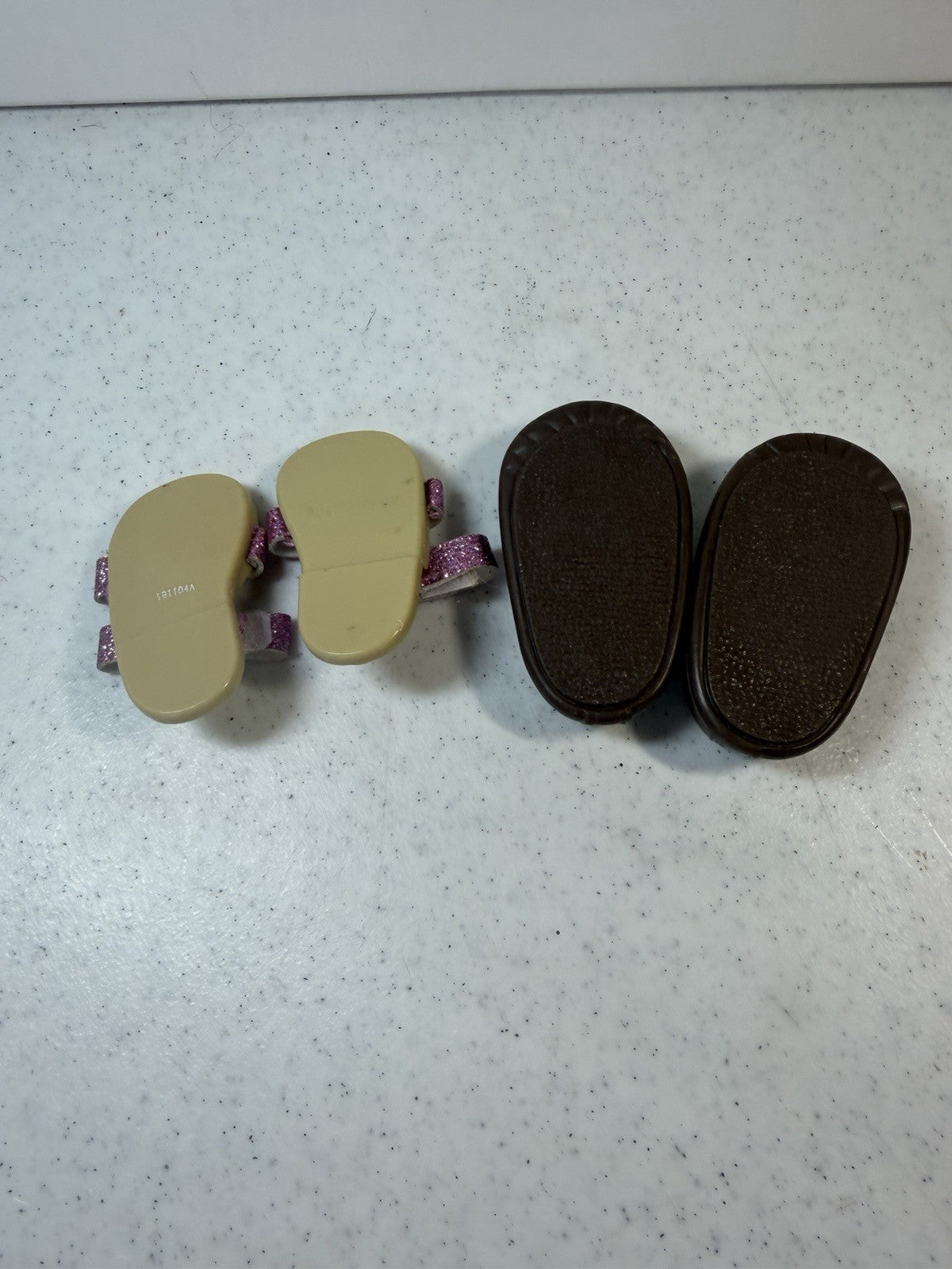 Our Generation Doll Shoes Lot Brown Bow Flats Pink Glitter Sandals 18 Inch Dolls