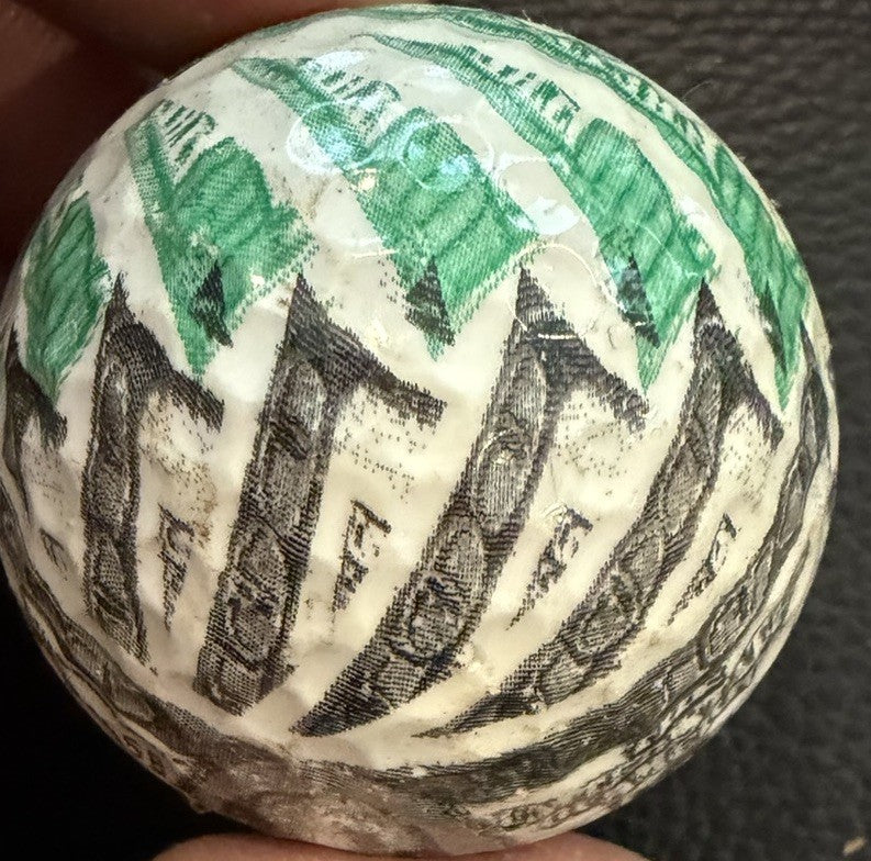 Novelty Golf Balls Lot 26 Soccer 100 Dollar Bill Printed Designs Fun Gift Mix