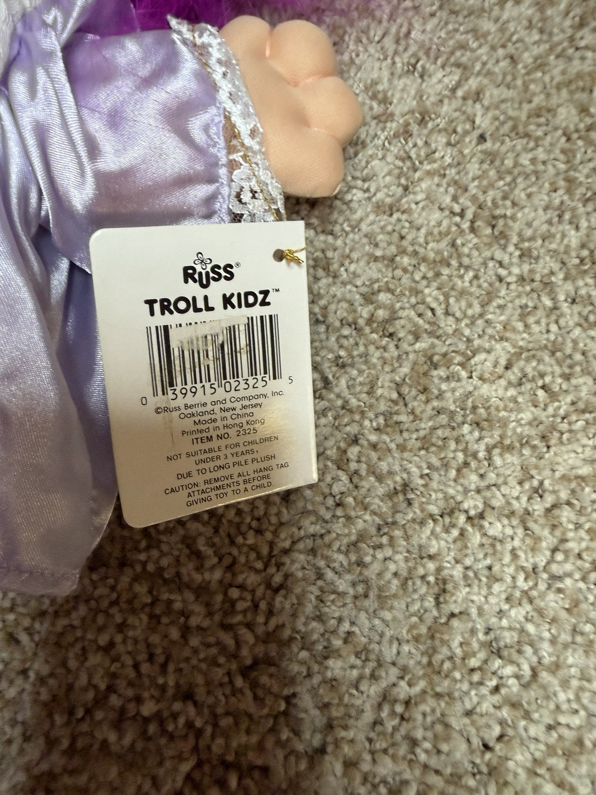 Vintage 1992 Russ Troll Plush Lot 2 Kidz Creata Sof Troll Dolls Tagged Toy Pair