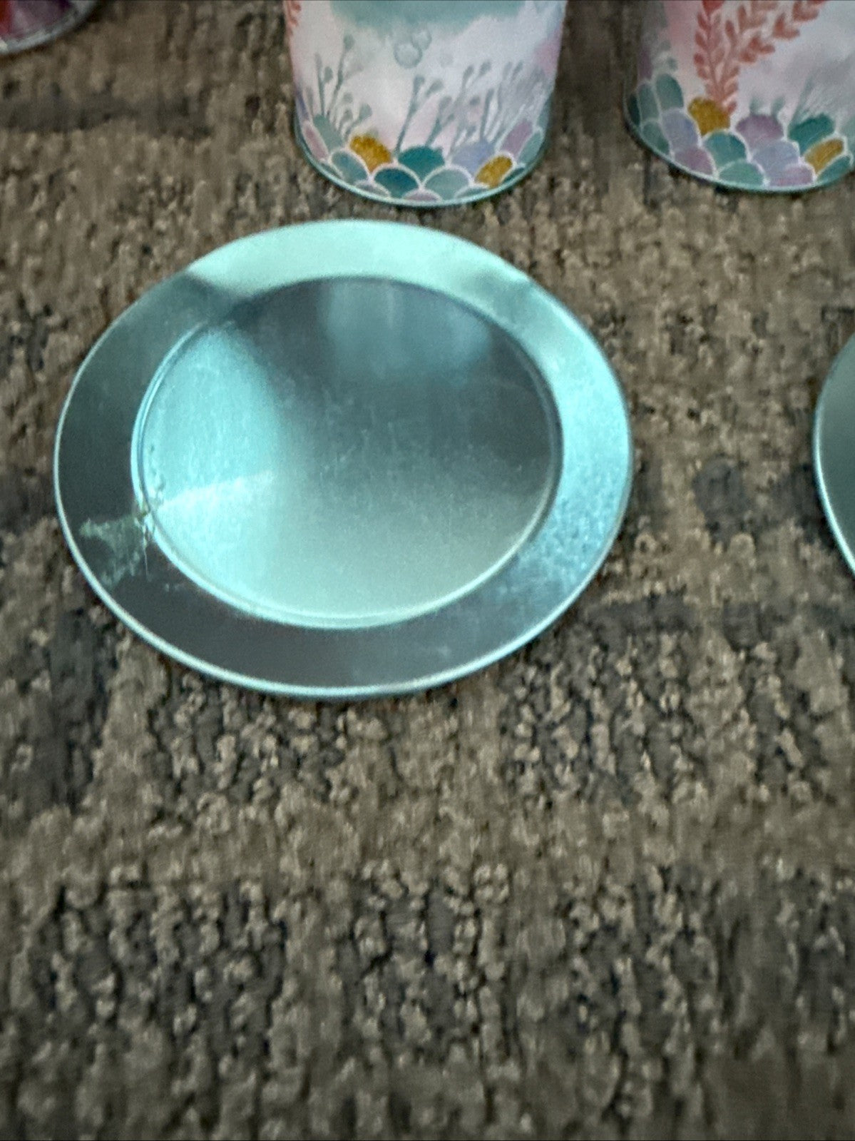 Members Mark Mermaid Tin Tea Set Kids Playset 10 Pieces INCOMPLETE
