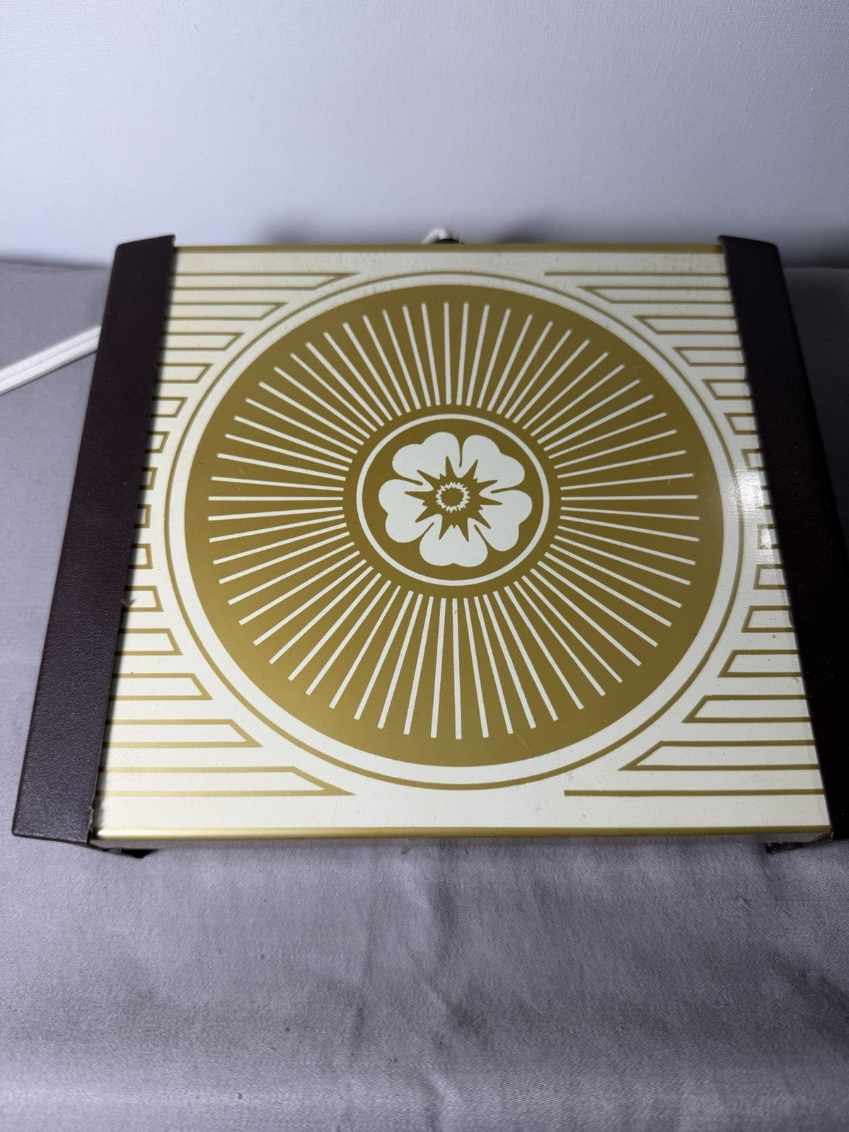 Warm O Tray Model 130T Electric Warming Tray Sunburst Gold