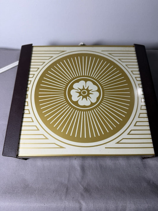 Warm O Tray Model 130T Electric Warming Tray Sunburst Gold