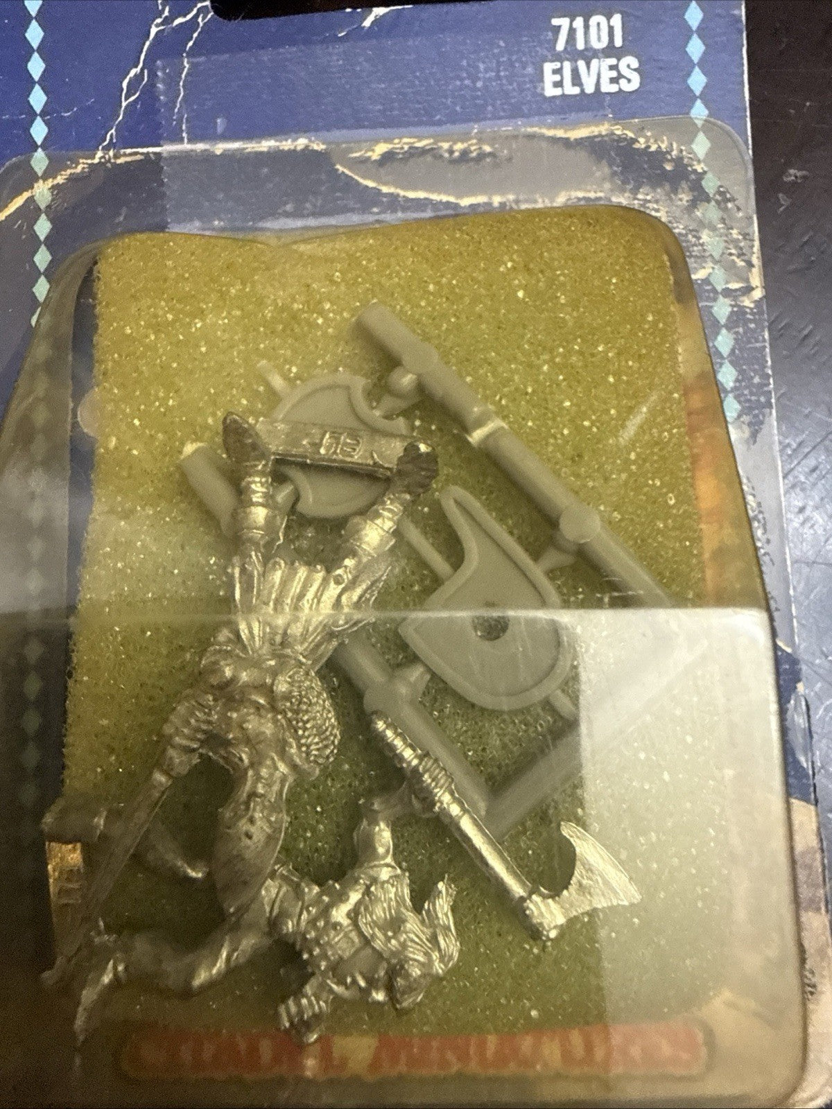 Classic Warhammer Dark Elves Metal Miniature NIB Citadel 7101 OOP Package Damage