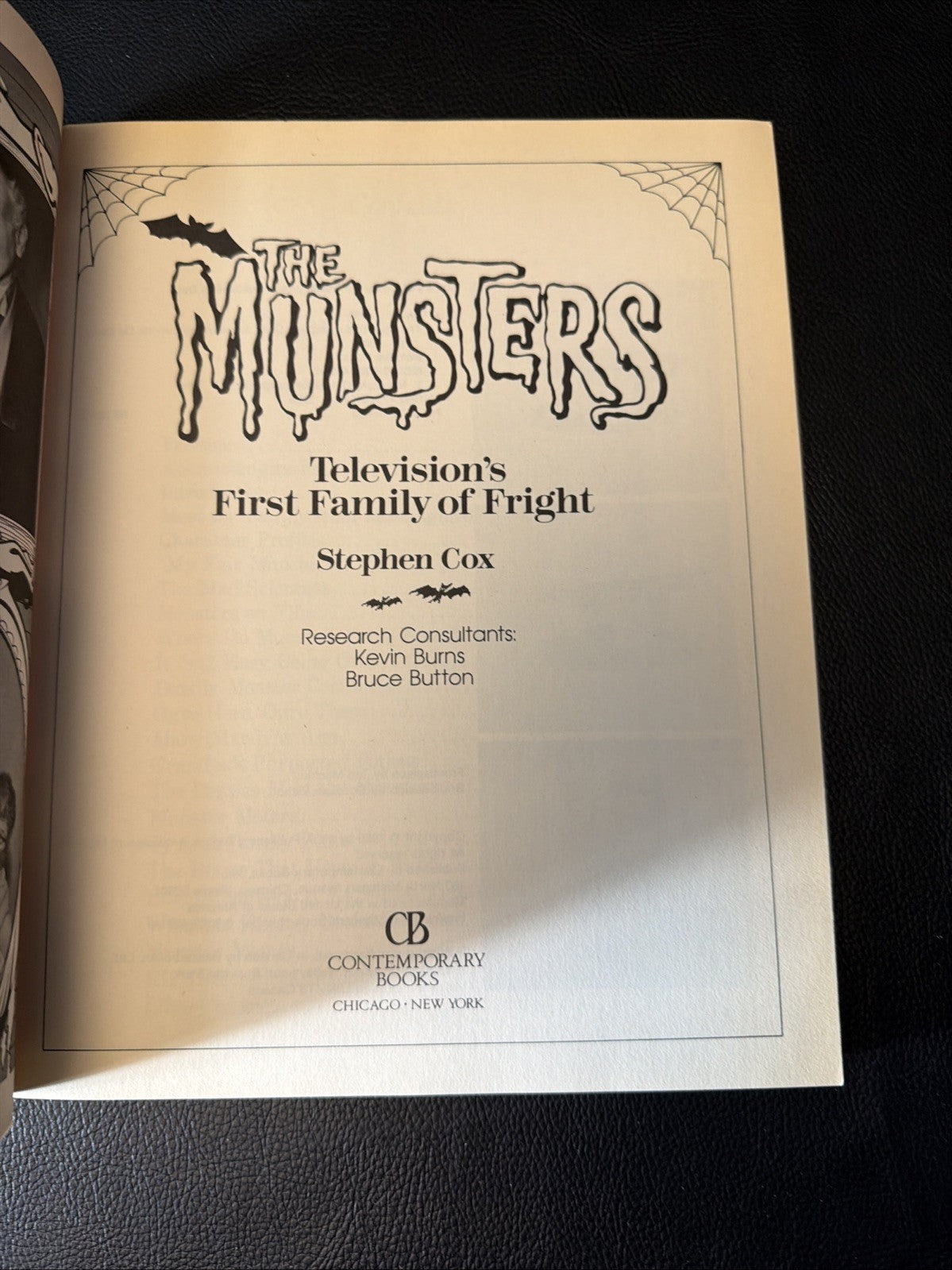 The Munsters TV First Family Fright Official Ghoul Guide Stephen Cox 1989 Book