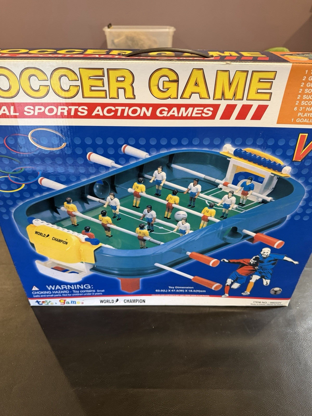 Vintage World Champion Tabletop Soccer Game Real Sports Action New in Box Toy