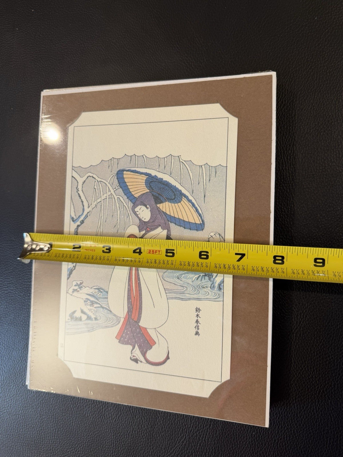 Vintage Japanese Woodblock Print Cards Bijin Geisha Mounted Lot 9 Framed 8x10