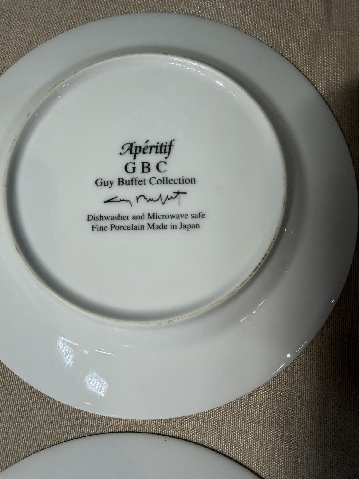 Guy Buffet Collection Fine Porcelain Plates Lot 4 Bistro French Art 8" Japan