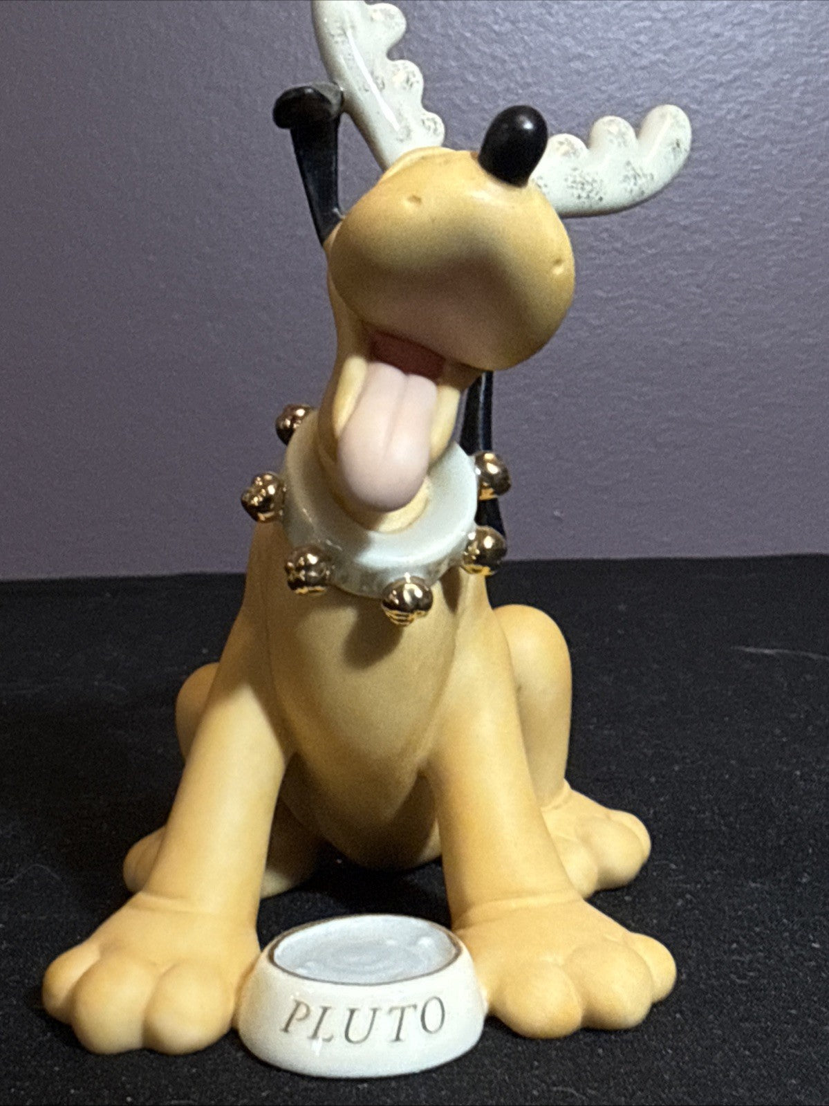 Lenox Disney Figurines Set Mickey Minnie Pluto Holiday 24K Gold No Box No COA
