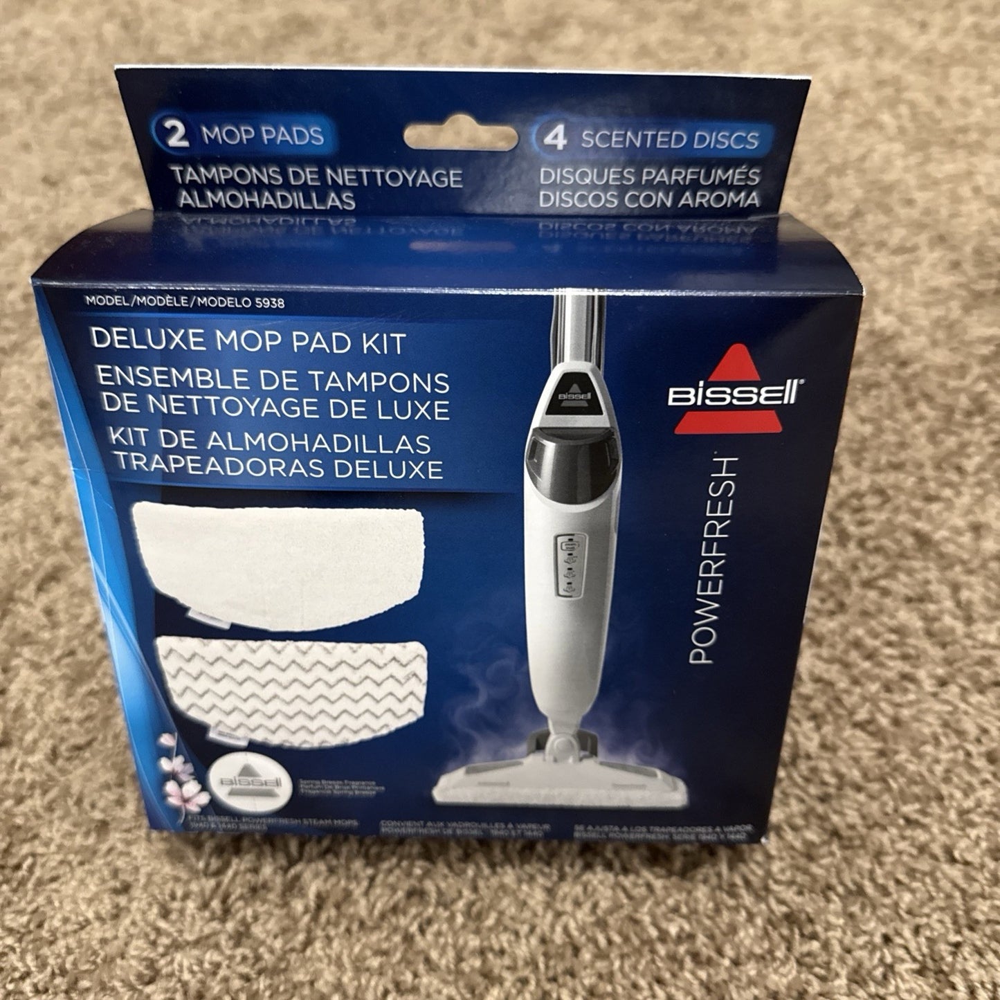 Bissell PowerFresh Deluxe Mop Pad Kit 5938 Steam Mop 1440 1940 New Genuine