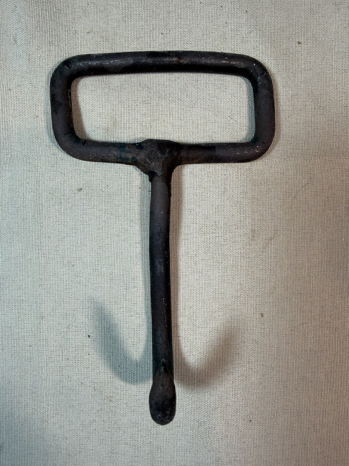 Antique Hand Forged Iron Hay Bale Hook Rustic Farmhouse Tool  7”x4"