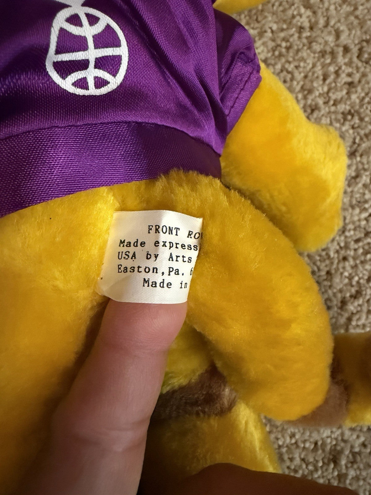 Vintage 1990s Cinemark Front Row Joe Cat Plush Movie Theater Mascot 15.5" Toy