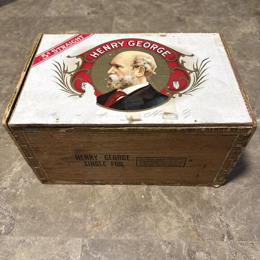 Henry George Collection Wooden Cigar Box 100 Count Pennsylvania