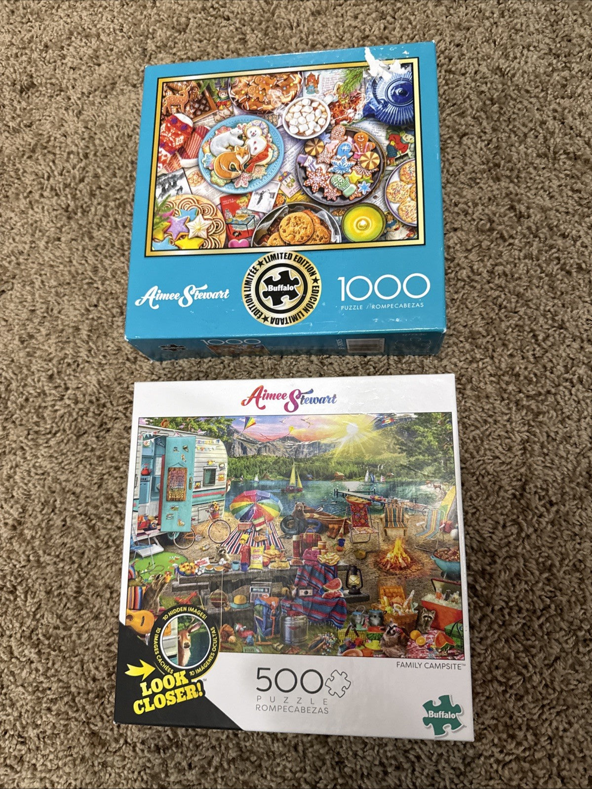 Buffalo Games Aimee Stewart Puzzle Lot Cookies Family Campsite