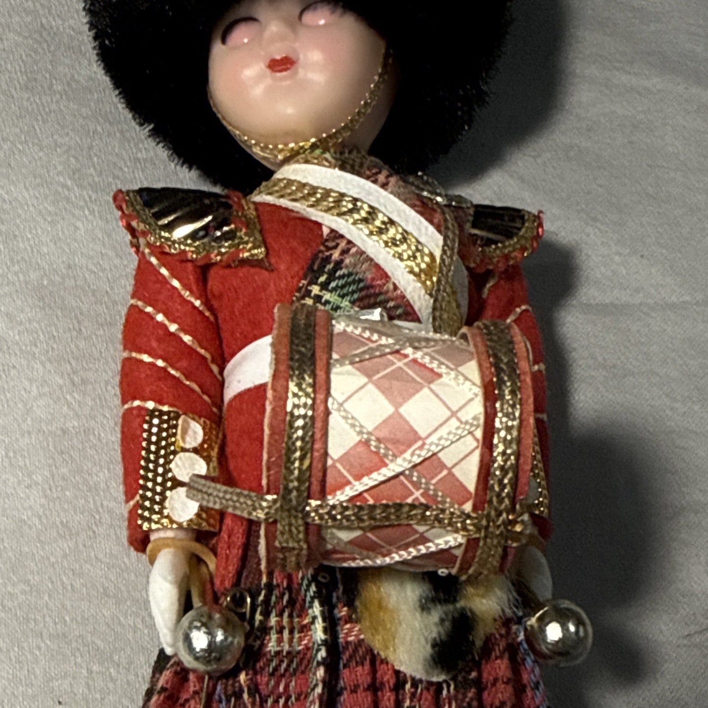 Vintage Toy Soldier Dolls Sleepy Eyes Kilt Hard Plastic Set of 2