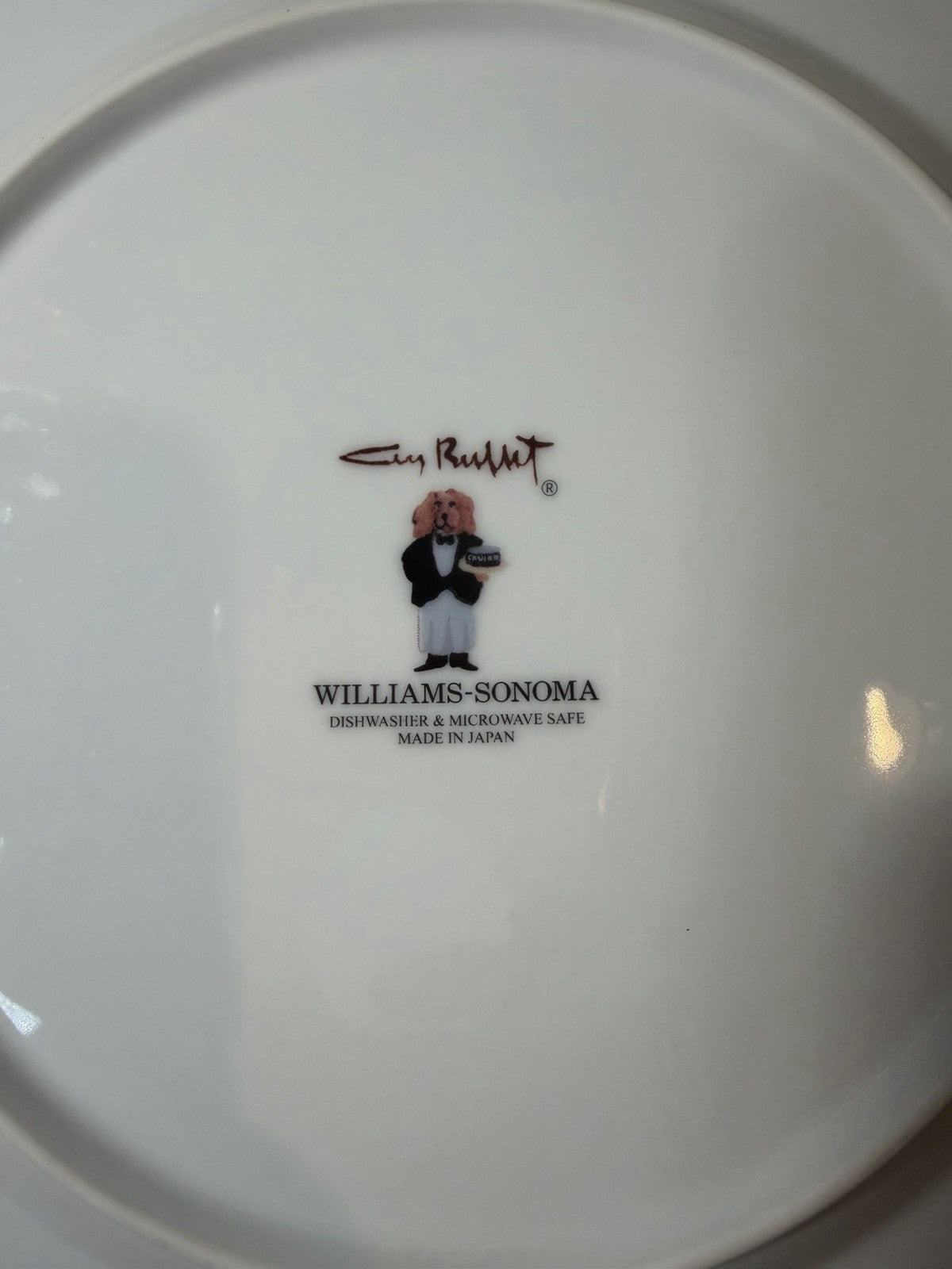 Guy Buffet Waiter Suite Plates Set 3 Black White Checkered Williams Sonoma