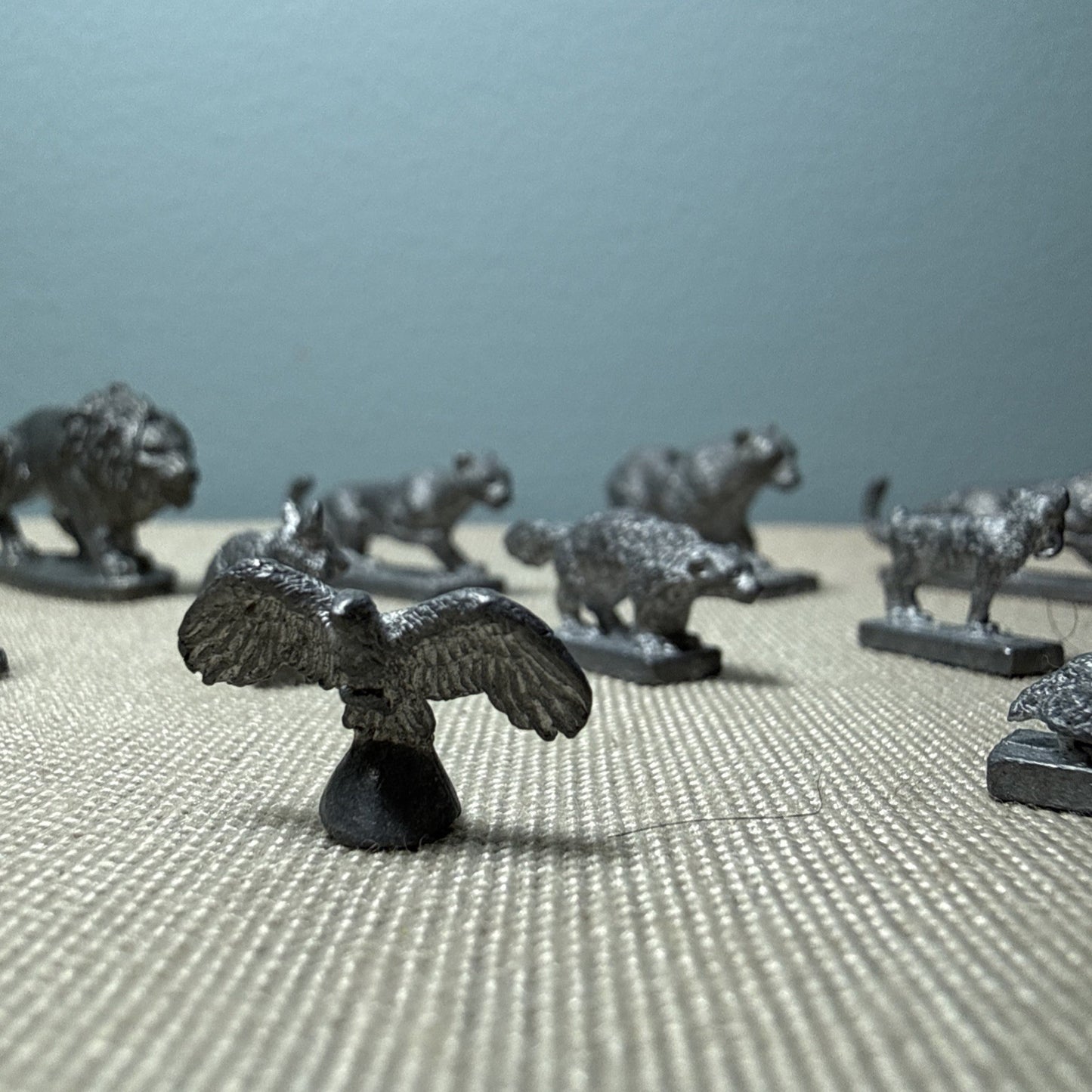 Vintage Metal D&D Miniatures Wolves Lions Bears Snake Familiars 21 Animals Lot