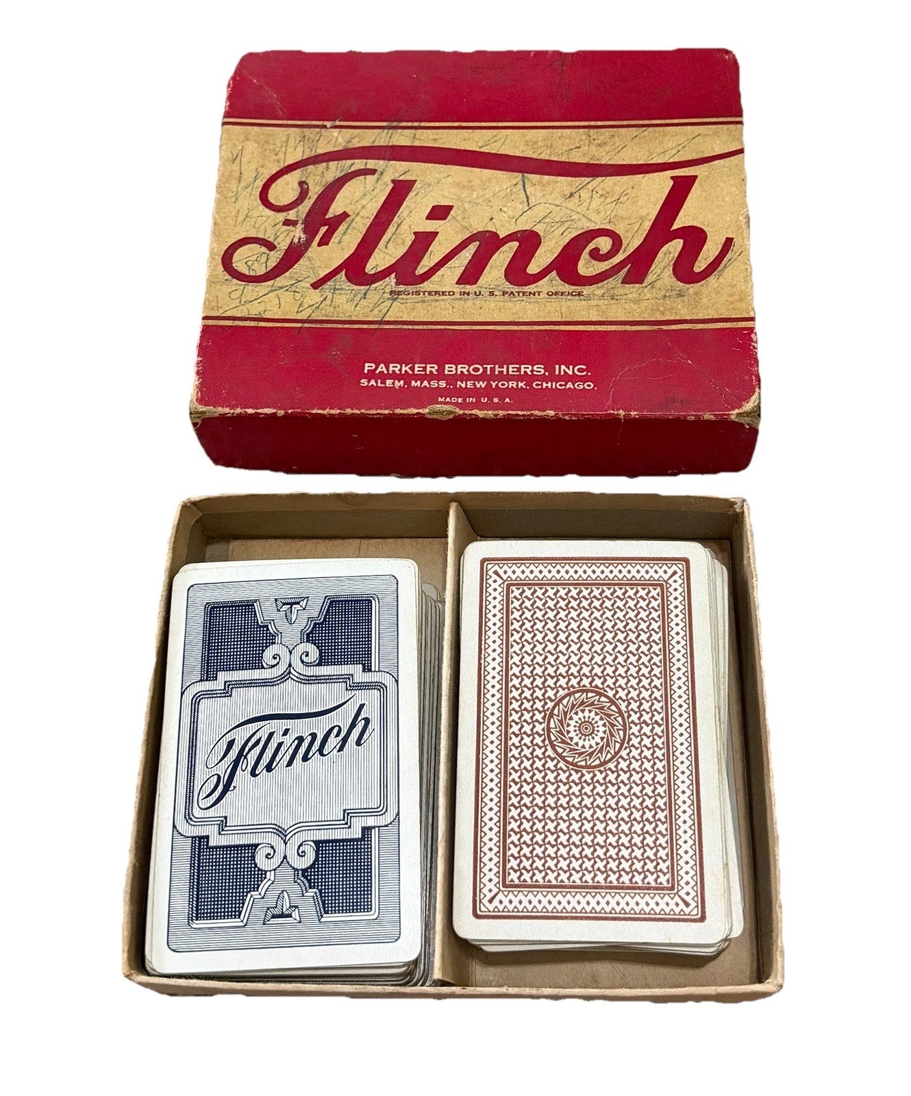 Flinch Card Game  1938 vintage Parker Brothers COLLECTIBLE - Combination Cards