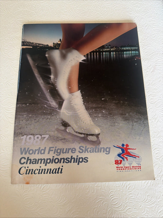 1987 World Figure Skating Championships Program Cincinnati Ohio Souvenir