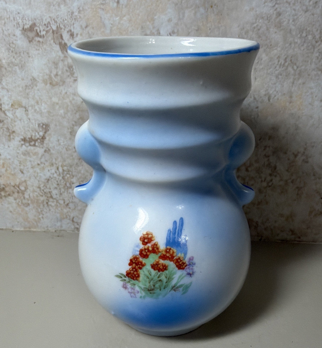 Vintage English Cottage Ceramic Sandland Ware Trinket Dish Vase Bowl England