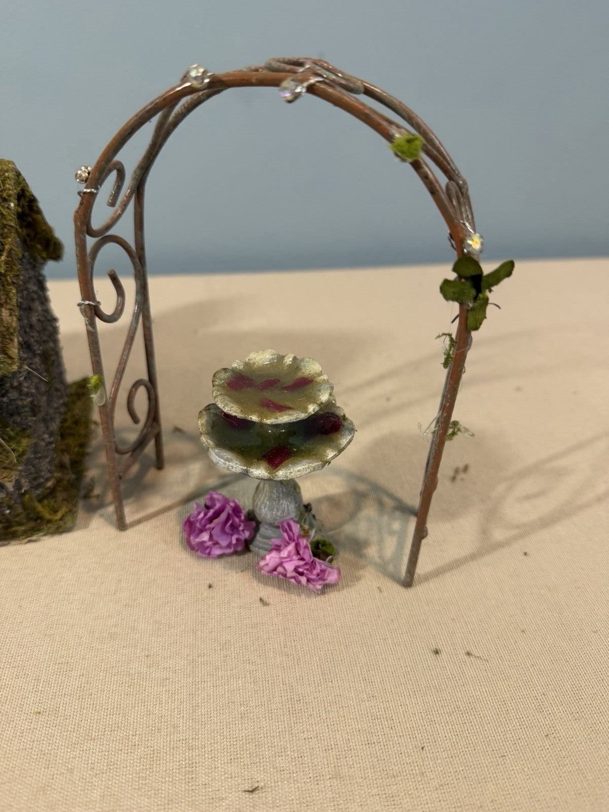 Miniature Fairy Garden Accessories Lot House Tree Arch Frog Bench Ladder Sign