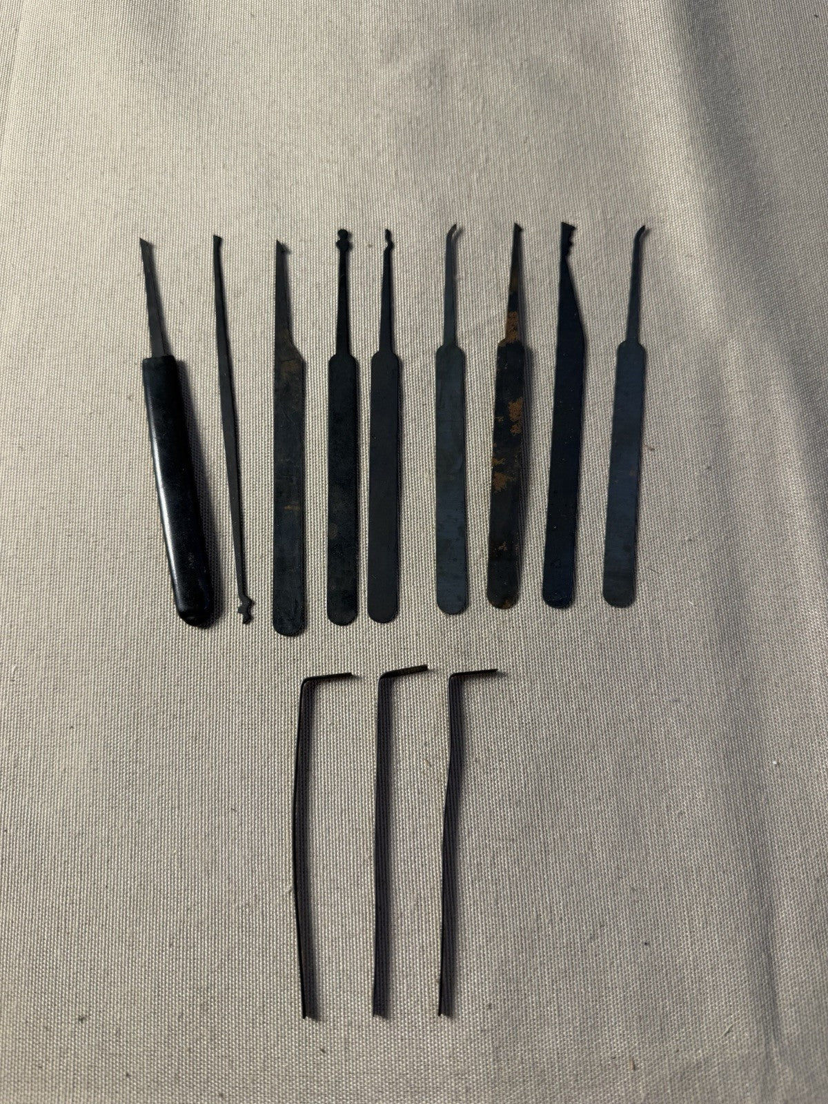 Vintage SouthOrd Lock Pick Set Leather Case Tension Wrenches Picks Locksmith USA