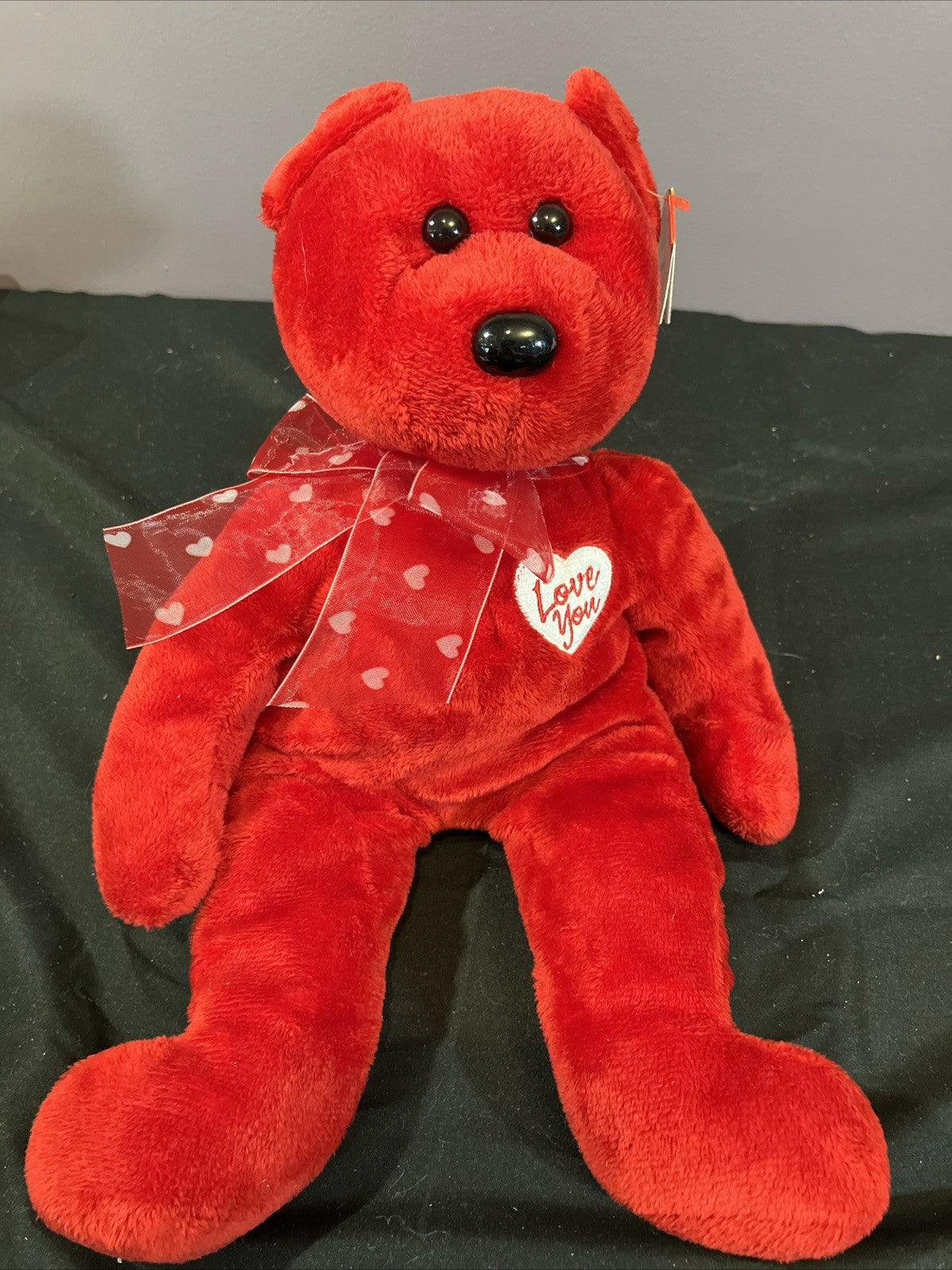 Ty Beanie Baby Secret Bear I Love You 2003 Valentines Red Plush