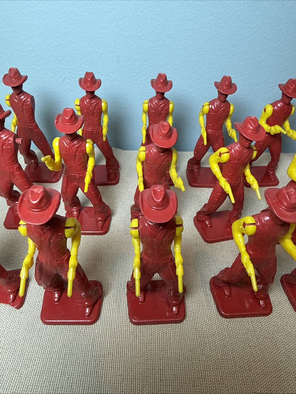 Vintage Ausley Thomasville GA Plastic Cowboys & Indians Lot Of 21 Figures