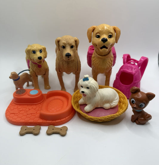Barbie Sisters Puppy Inn Figures Dogs Backpack Accessories Doll Playset Toy Lot