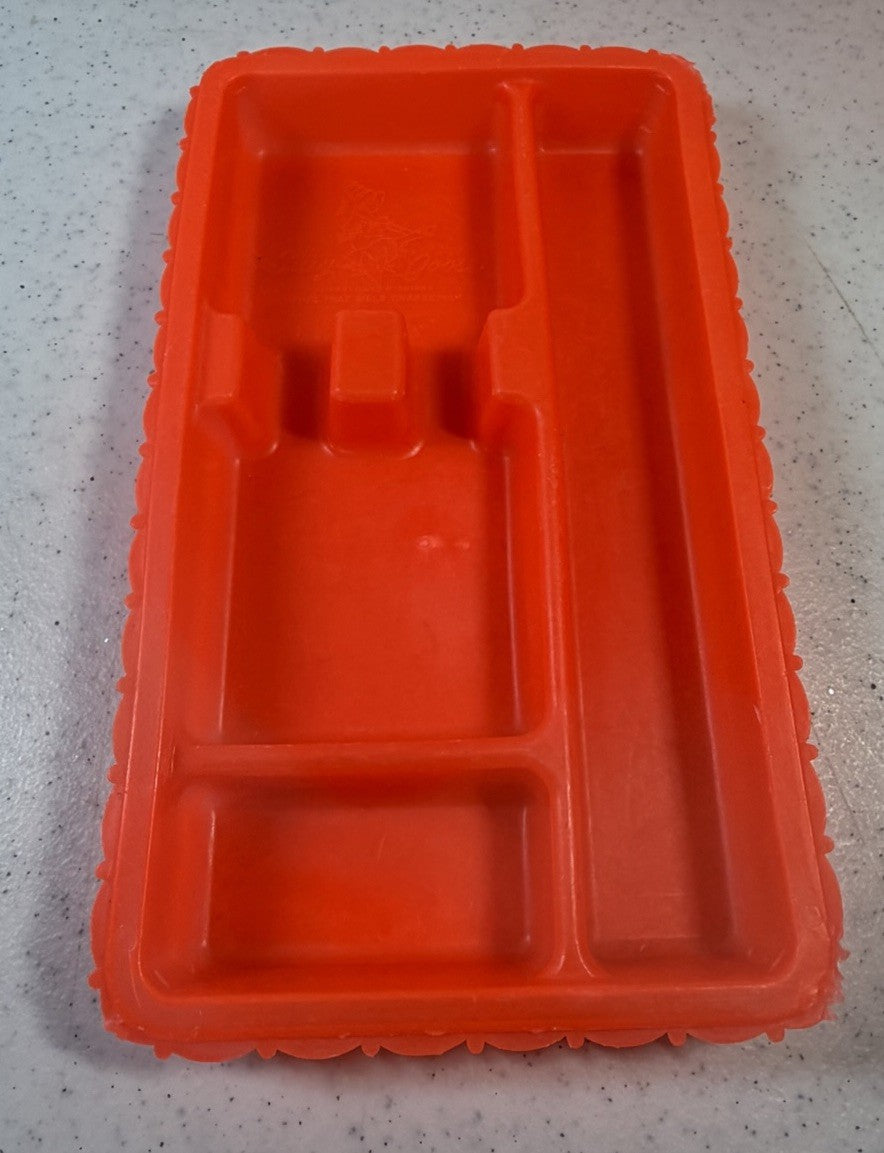 Vintage 1960s Susy Goose Barbie Doll Organizer Tray Red Plastic Insert 7"x4.5"