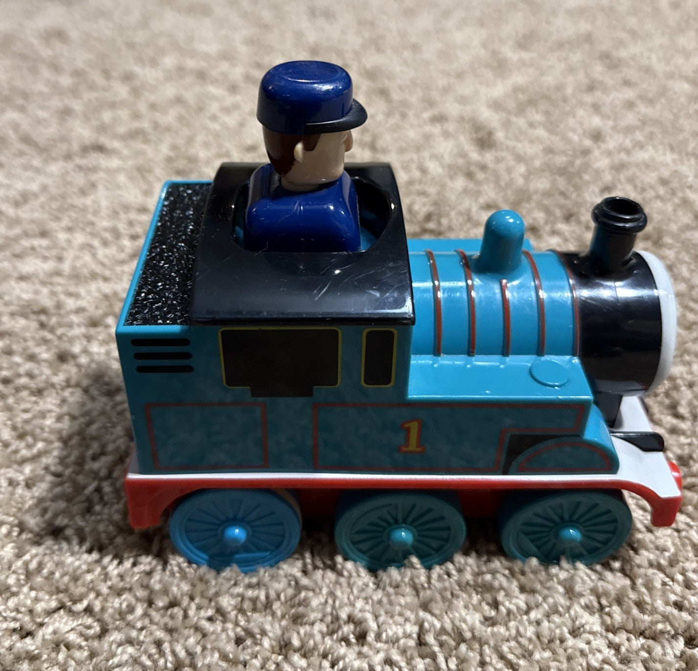 Thomas and Friends Push and Go Train, Blue Engine with Driver Figure