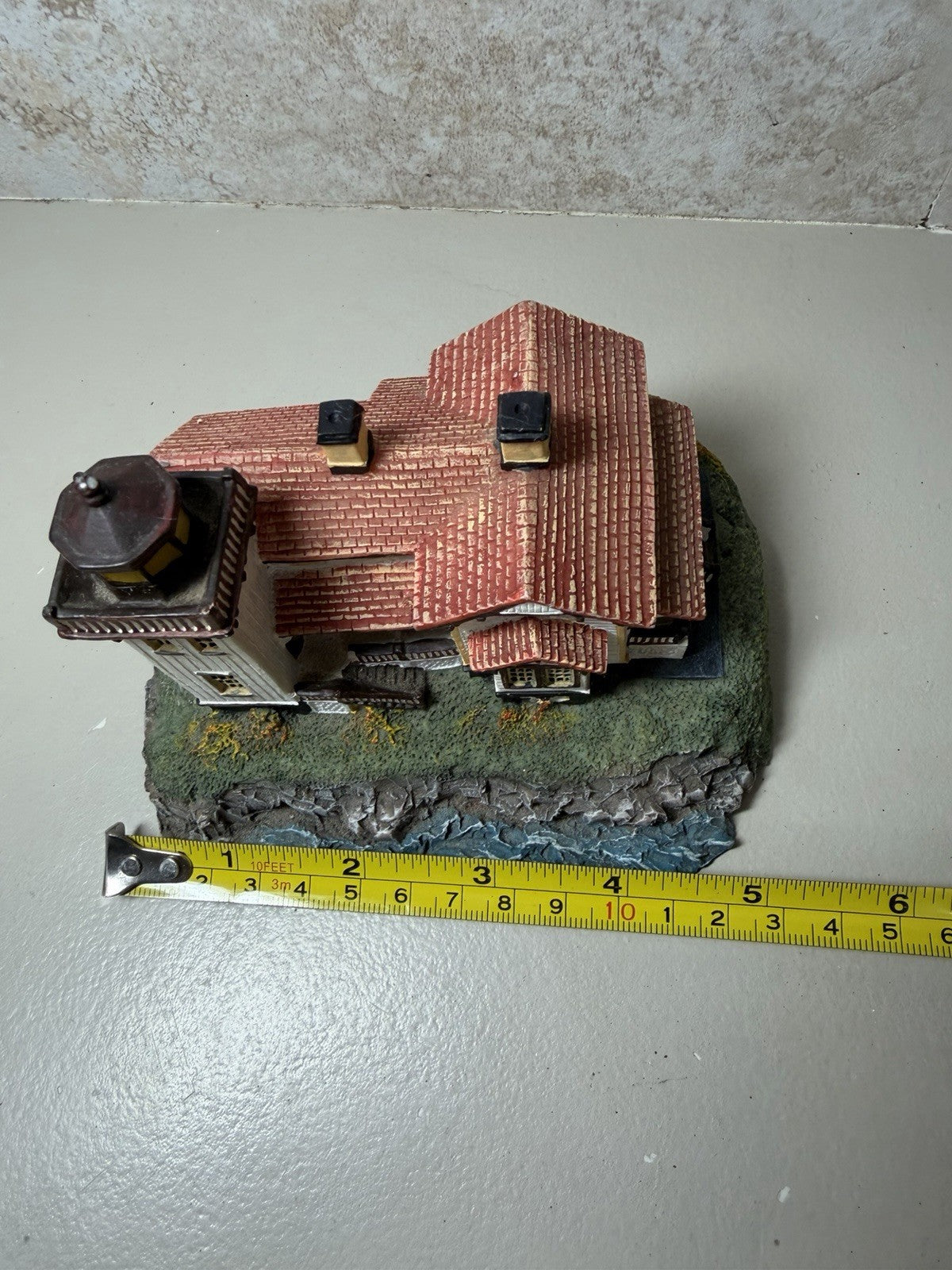 Lighthouse Figurine Coastal Ocean Beach House Cottage Nautical Resin Statue