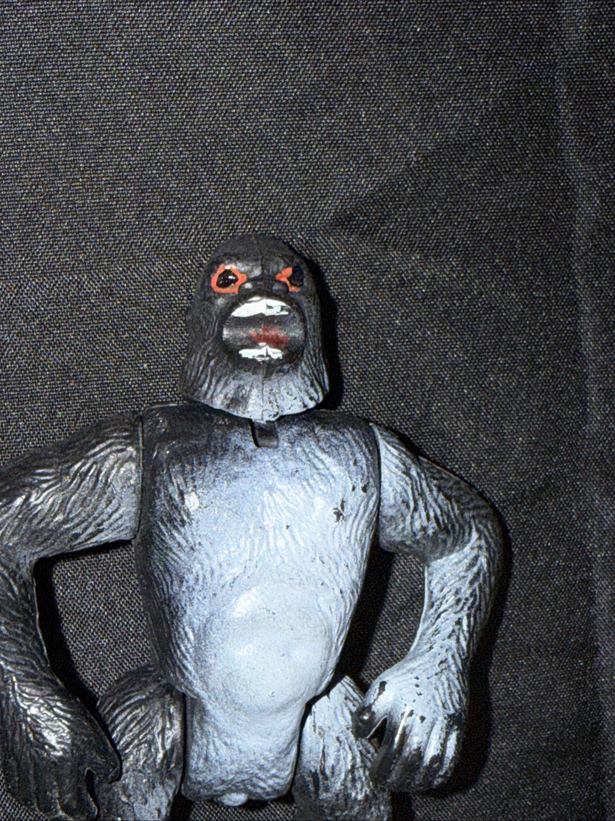 Vintage 3" KING KONG Gorilla Action Figure Jointed 1980’s Hong Kong - RARE FIND