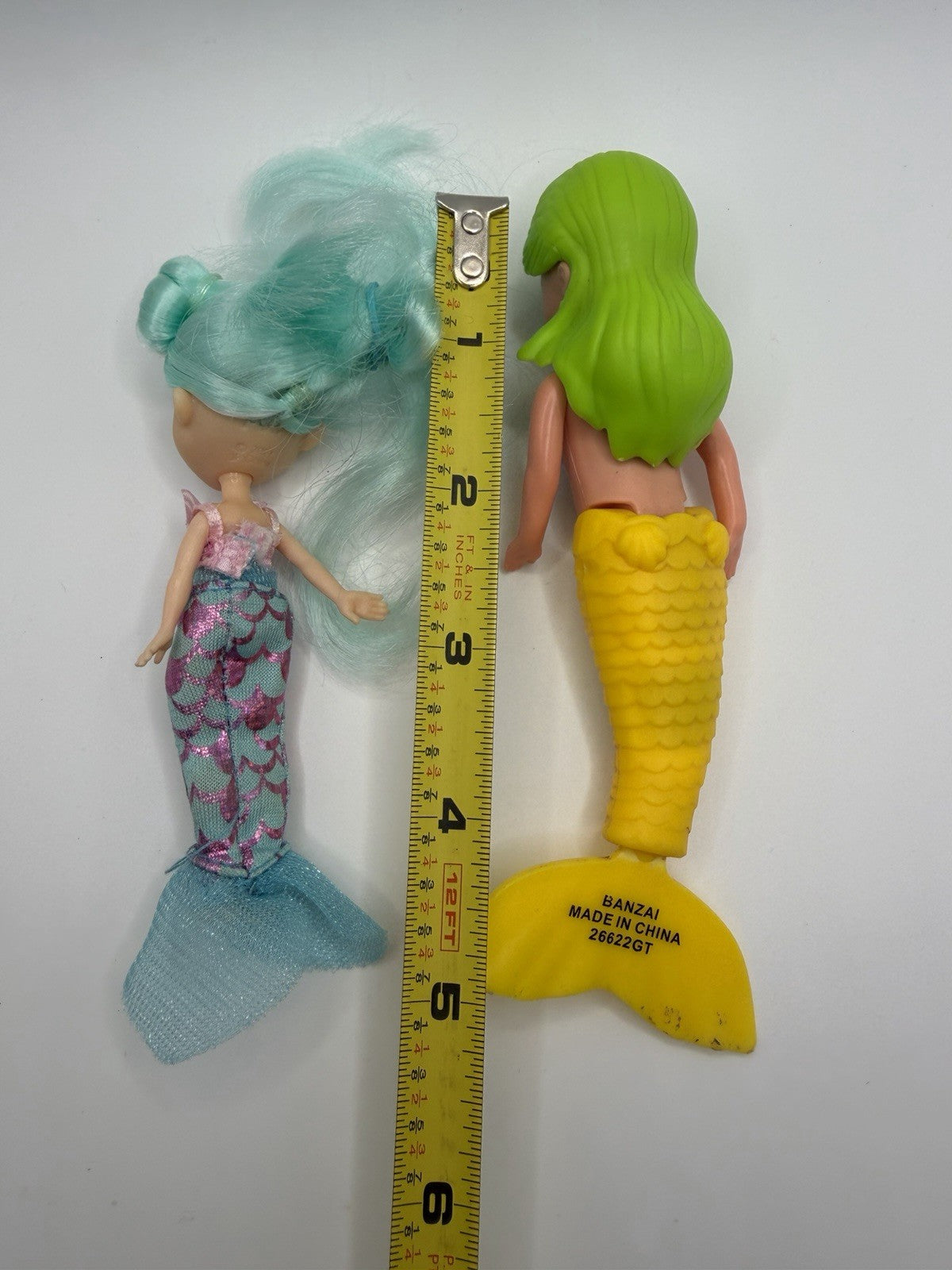 Vintage 1991 Playskool My Pretty Mermaid Lot of 2 Blue Tail Yellow Tail