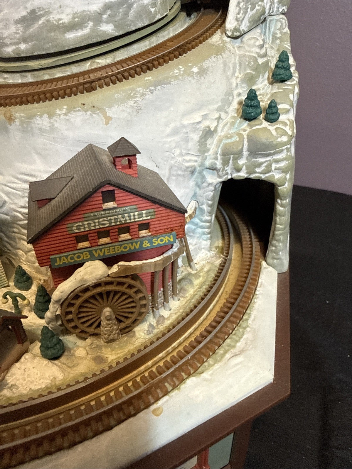 Enesco Rock City Christmas Town Winter Wonderland Music Box Trains- Works