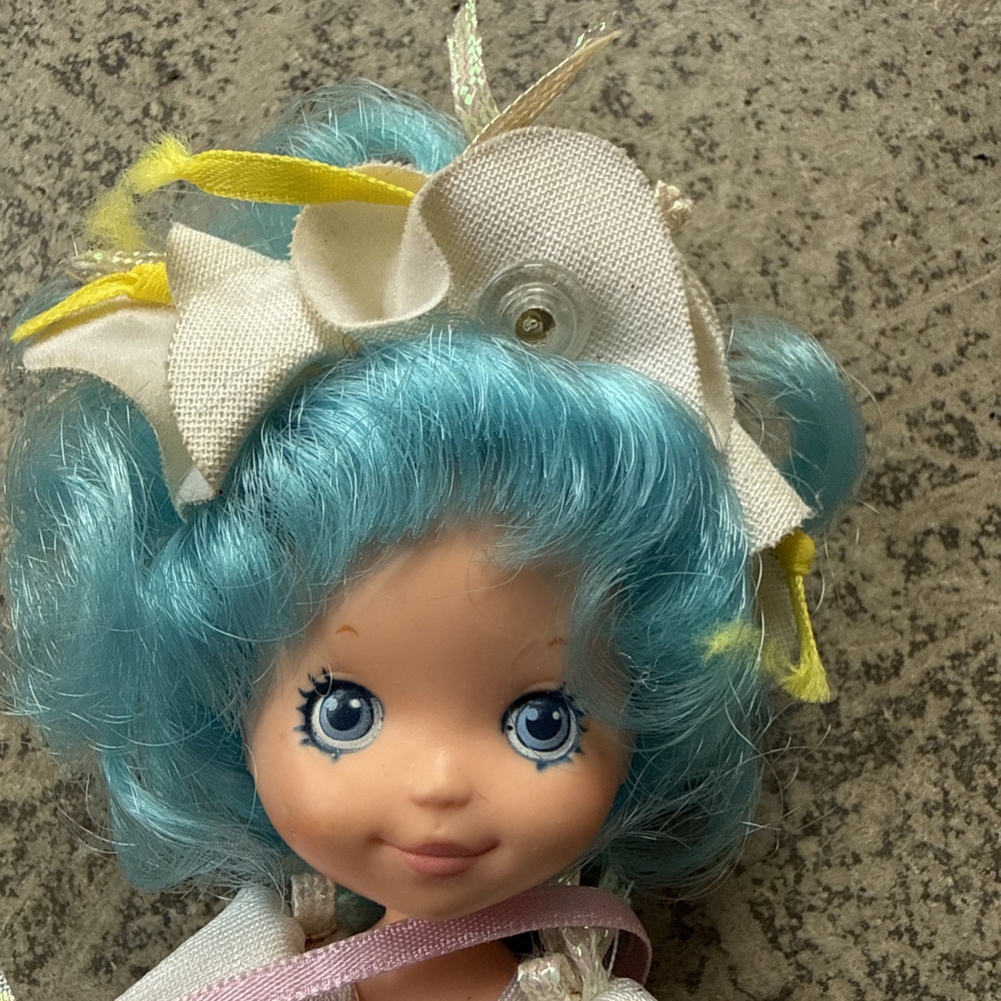 Vintage 1984 Kenner Rose Petal Place Lily Fair Doll Blue Hair - 7" Very Nice!