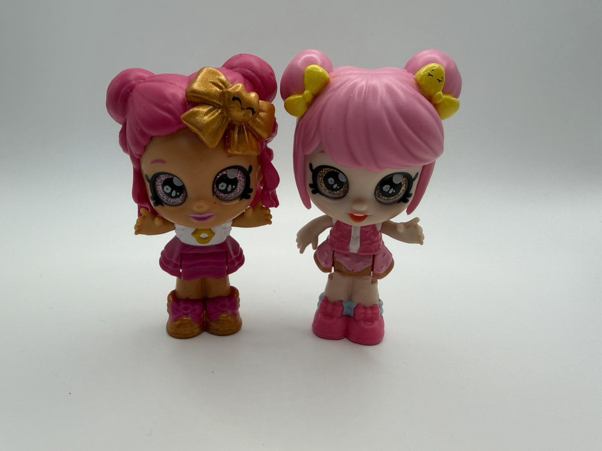 Kindi Kids Minis Donatina Cindy Pops 3 Inch Bobblehead Dolls Moose Toys Lot of 2