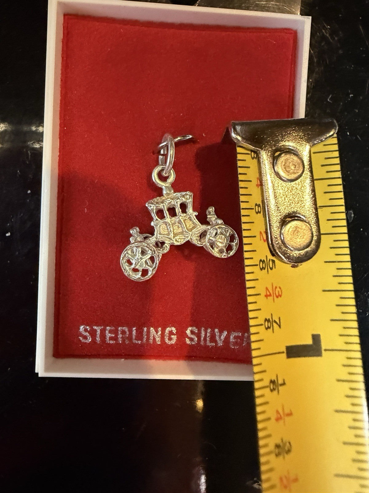 Vintage Sterling Silver Fireman Helmet Horse Carriage Charms Lot 3 Boxed