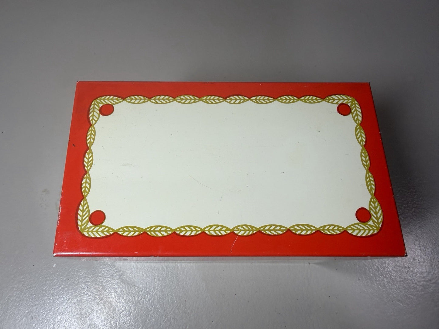 Vintage Art Craft Metal Recipe Box Grandma Recipes Matching Potholder Kitchen