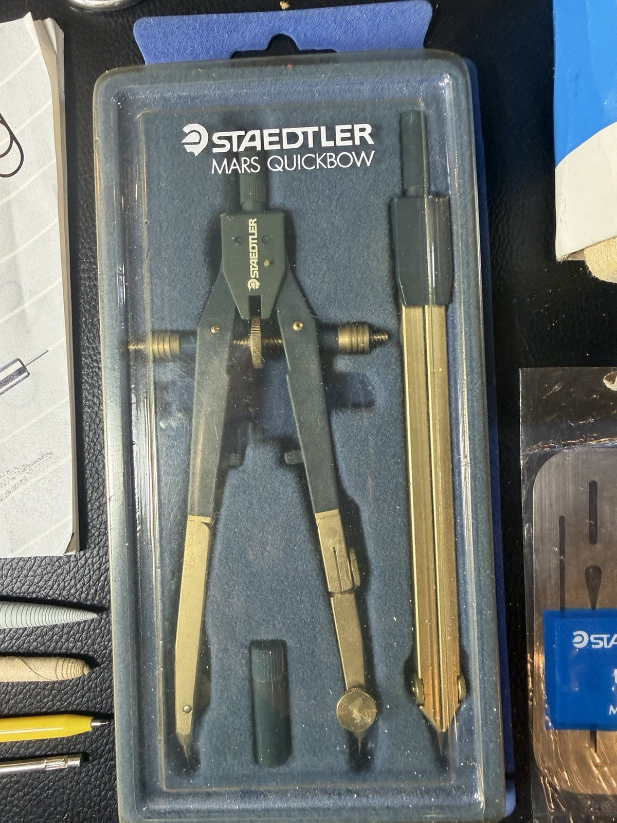 Vintage Staedtler Mars Drafting Drawing Instruments Compass Tools Bundle Germany