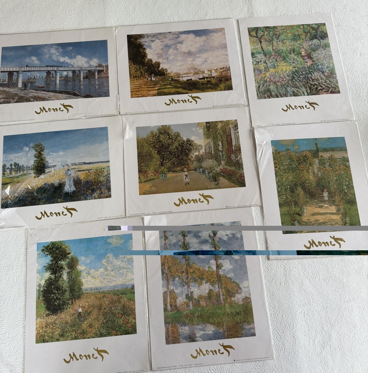 VintageMaestri Della Pittura Claude Monet Art Prints Set of 8  24x30cm