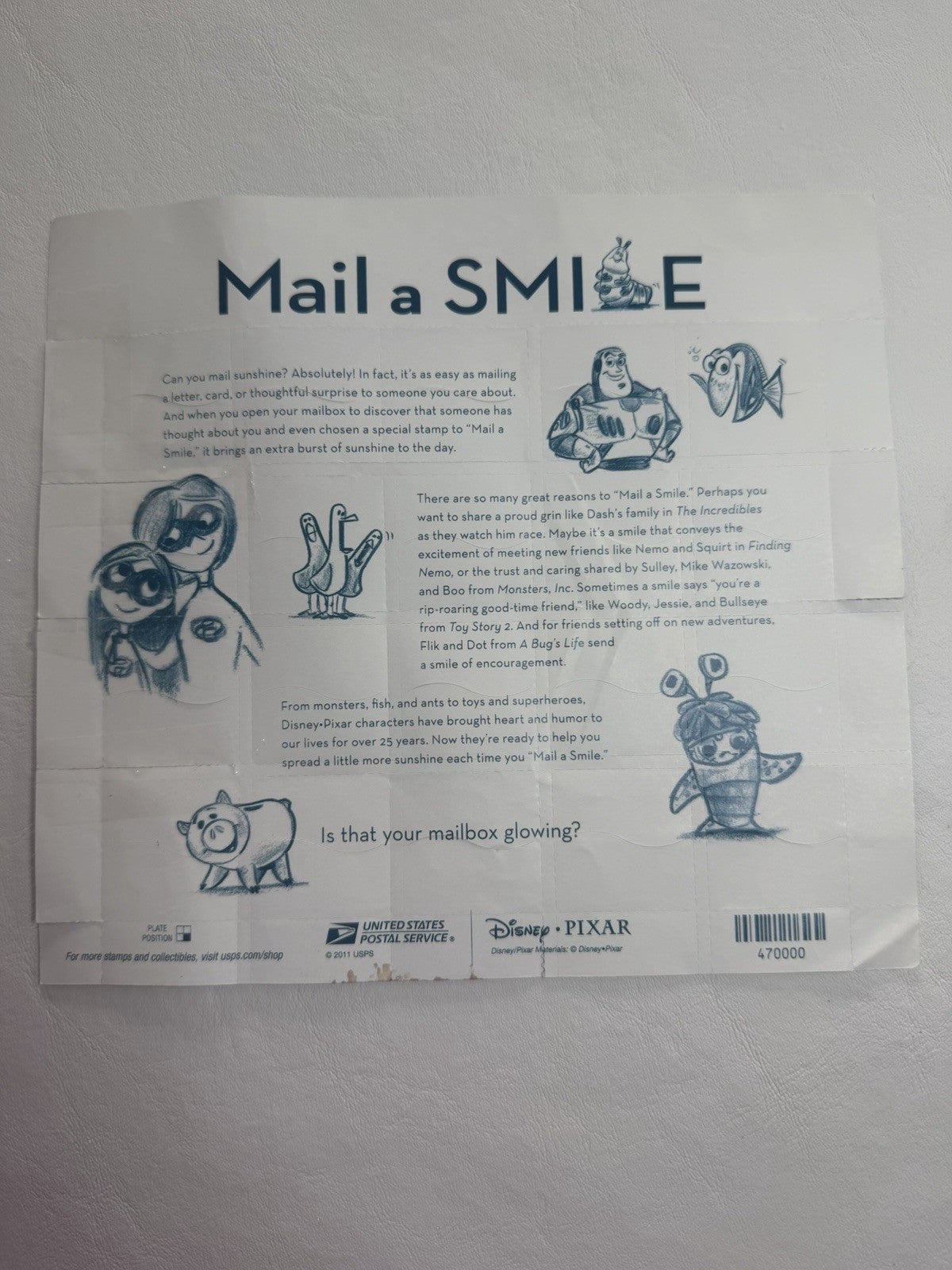 USPS Character Forever Stamp Lot Bugs Bunny Sesame Street Disney Pixar Stamps