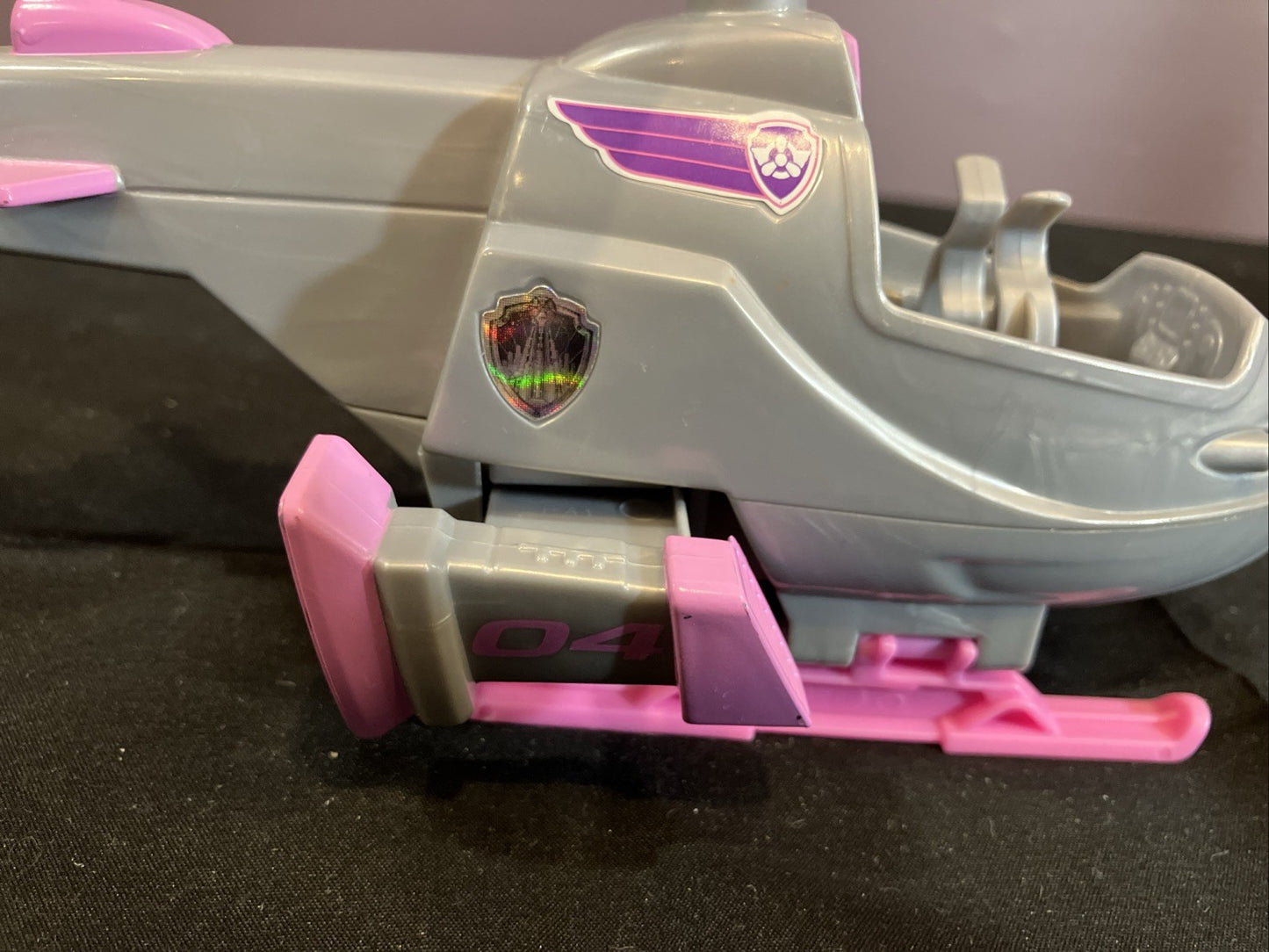 Paw Patrol Skye Helicopter Toy Deluxe Vehicle Pink Grey Spin Master