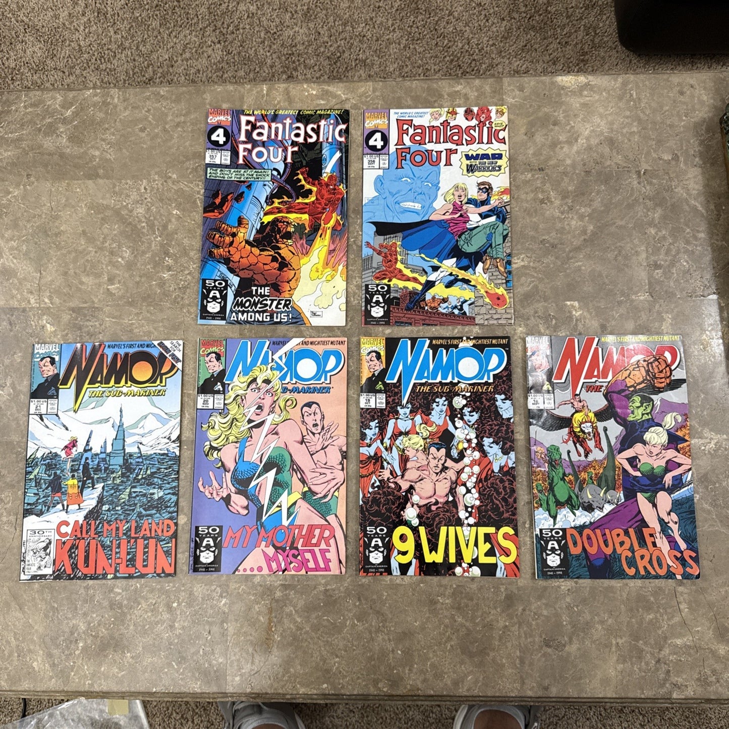 Marvel Lot Fantastic Four 356 357 Namor Sub-Mariner 18 19 20 21 Iron Fist Run