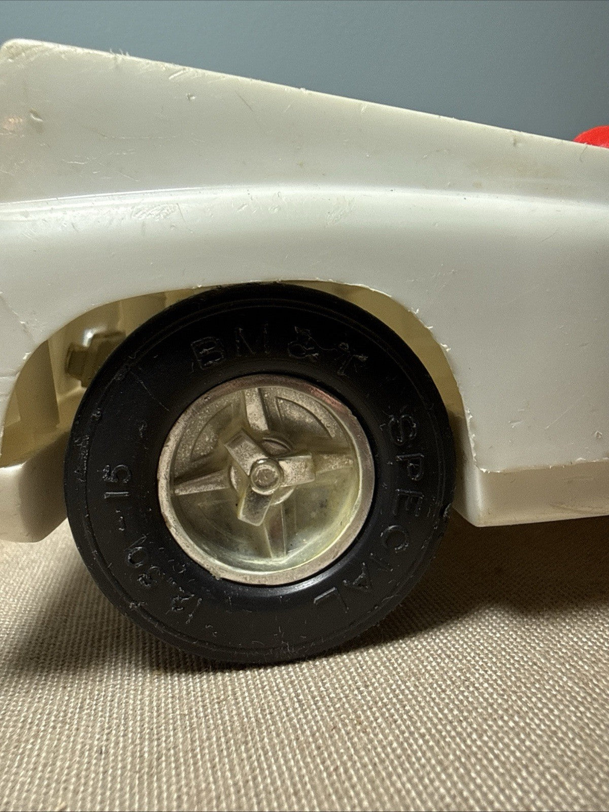 Vintage Bergman MFG Can Am Challenger Race Car No 7 Plastic Toy 1970 White